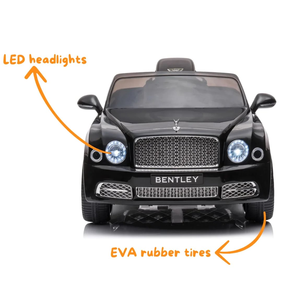 Bentley Mulsanne Ride-on Kids Car 12V - Black - Berghoff toys