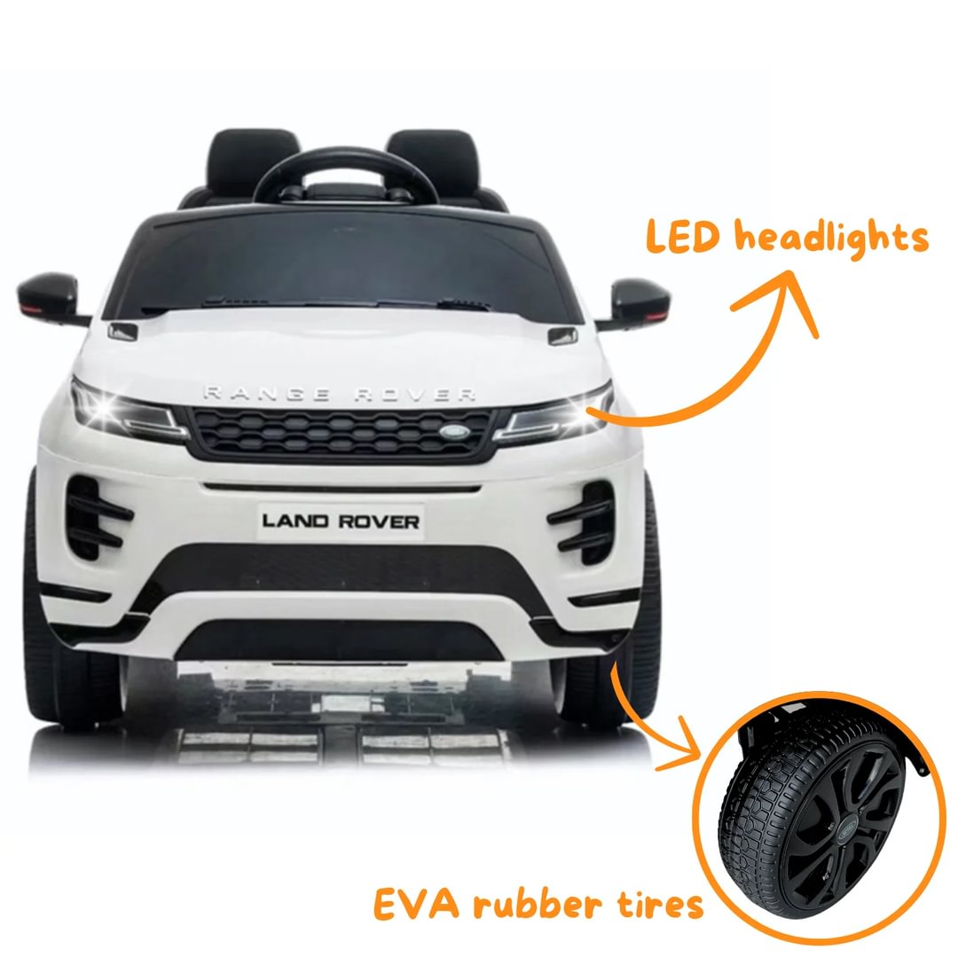 Range Rover Evoque Ride-on Kids Car 12V - White - Berghoff toys