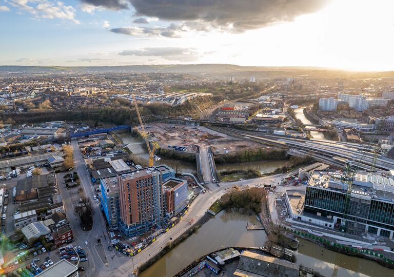 aerial view of Bristol Temple Quarter
