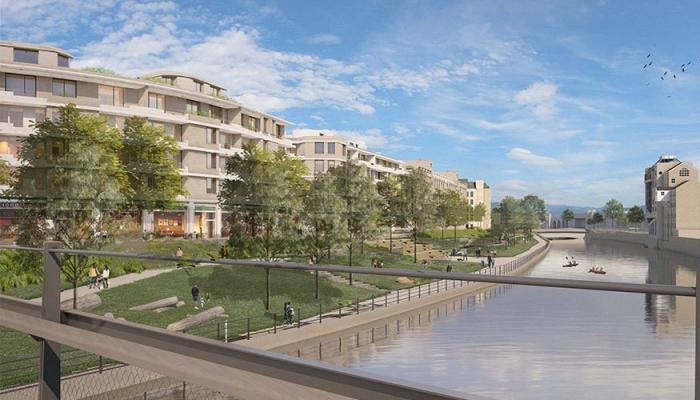 Artists impression for new office and mixed development of Bath Quays North