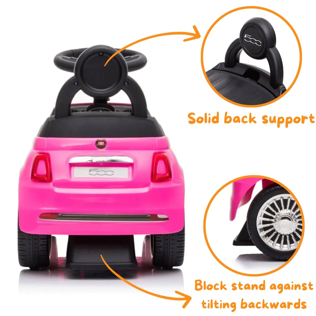 Primi Passi Fiat 500 Cavalcabile Rosa Berghoff toys