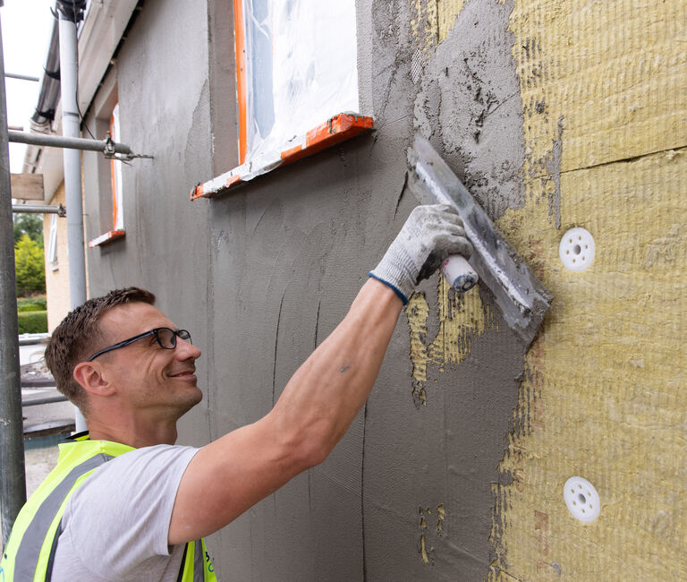 Person plastering