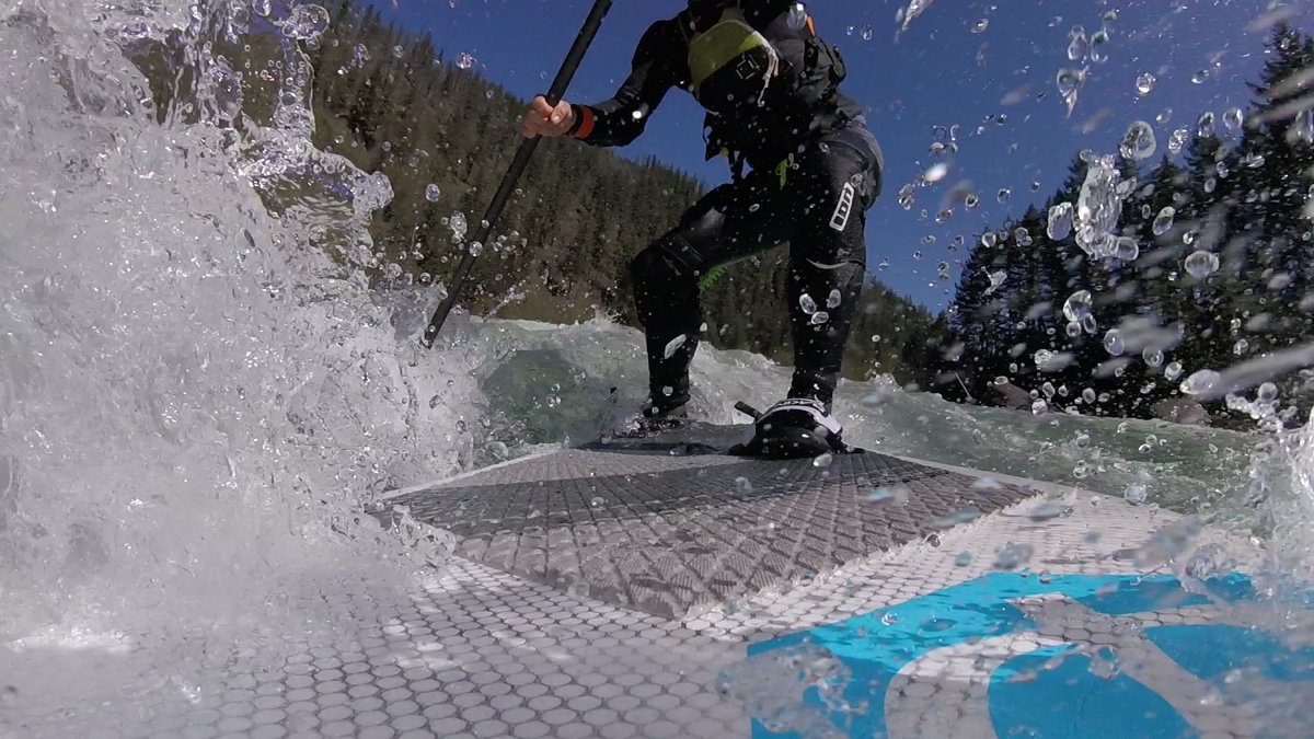 white water river surfing