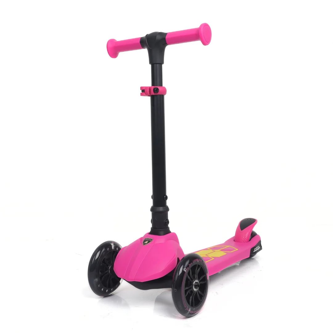 Lamborghini Kids Scooter with 3 Wheels (Large) - Pink