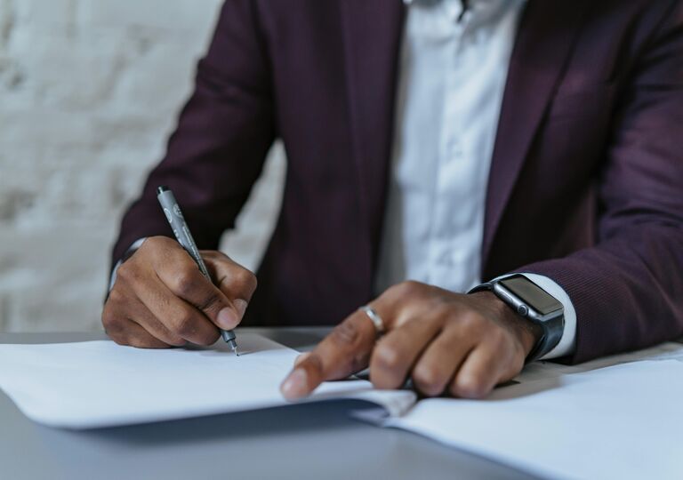 Person working on docs