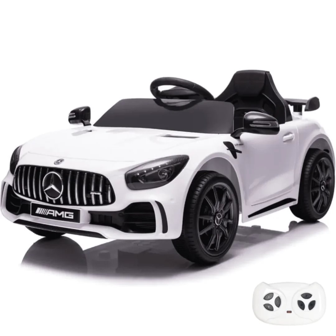 Mercedes-Benz 車型ぬいぐるみ ホワイト Aosom Licensed Toy Mercedes-Benz AMG Kids Ride-On Car, White