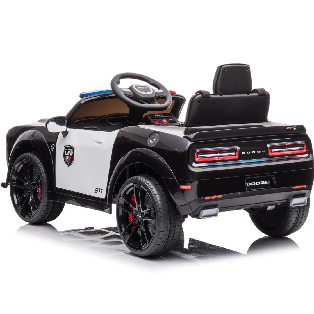 Dodge Charger SRT Ride-on Police Kids Car 12V Black Berghoff toys
