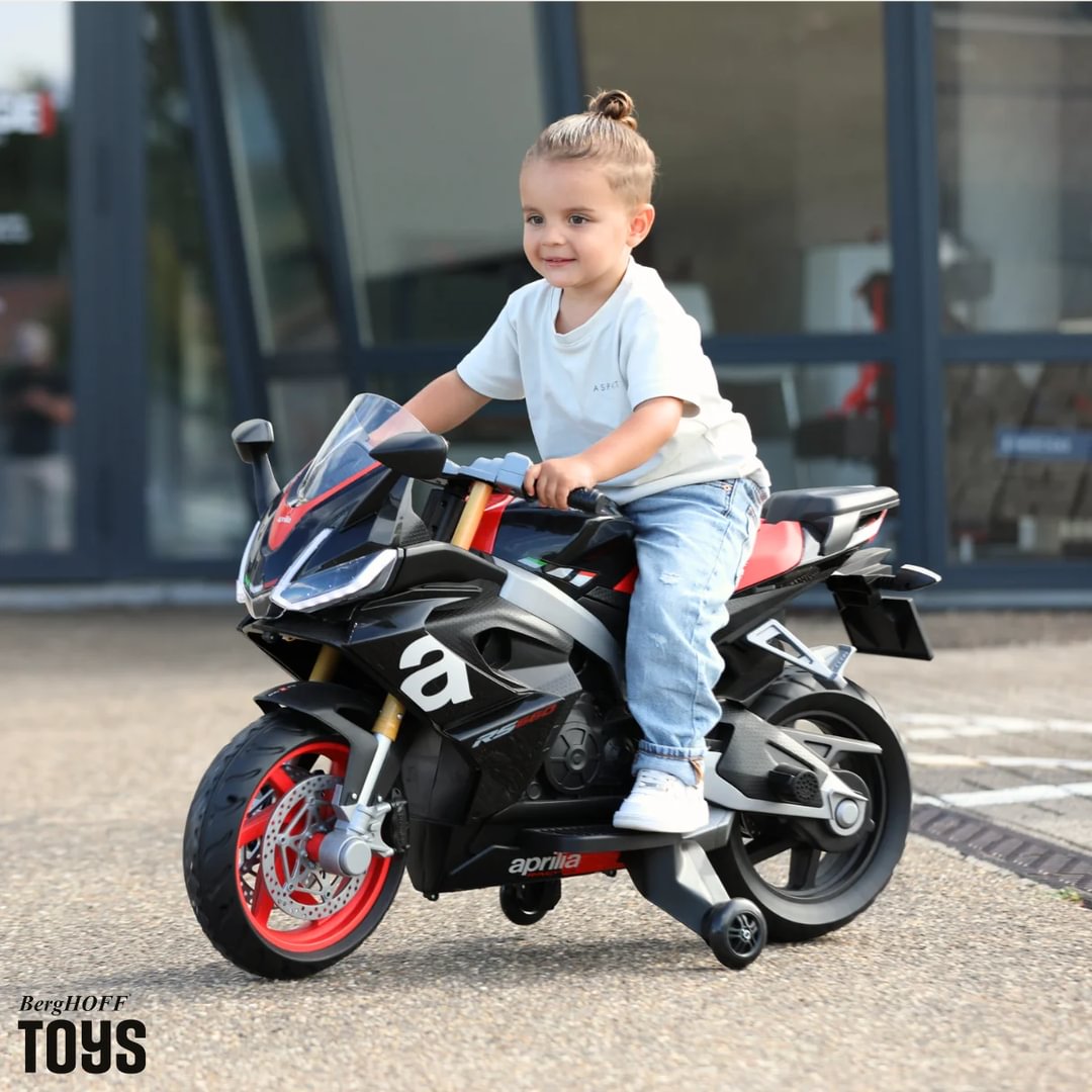 Aprilia RS660 Ride-on Kids Motorbike 12V Black Berghoff toys