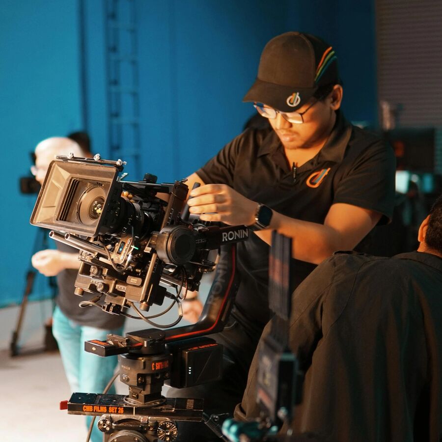 Person operating a camera