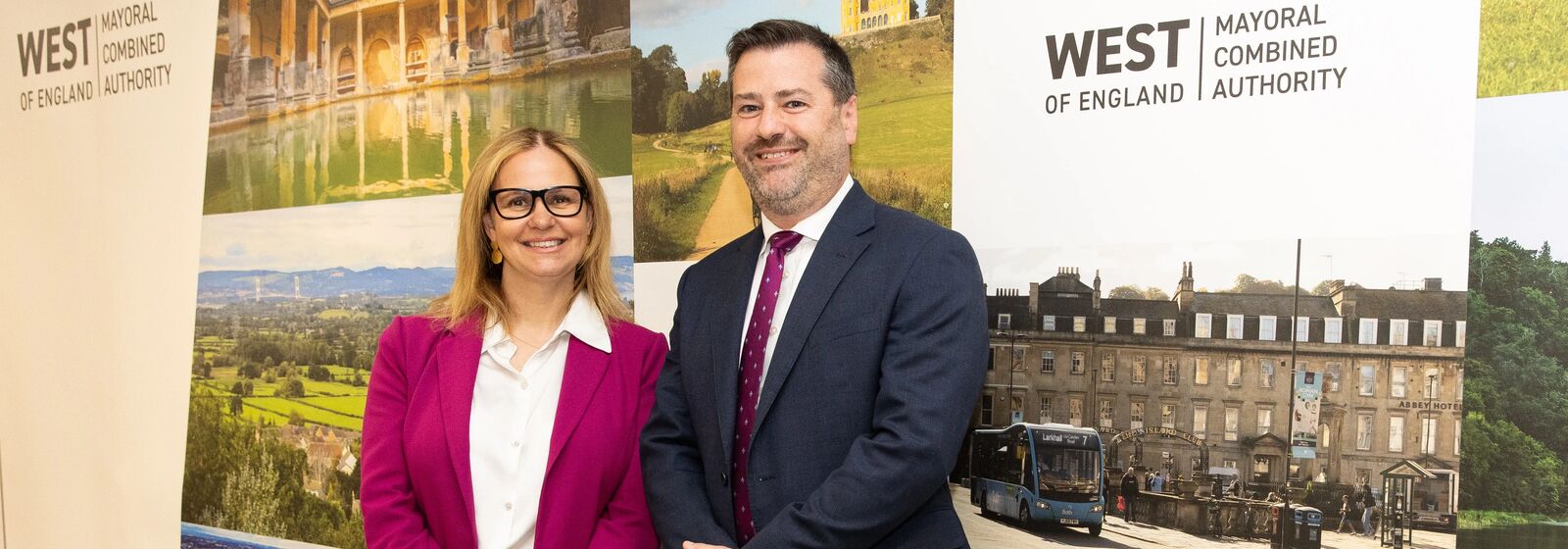 Mayor Helen Godwin stood next to new Deputy Mayor Kevin Guy smiling
