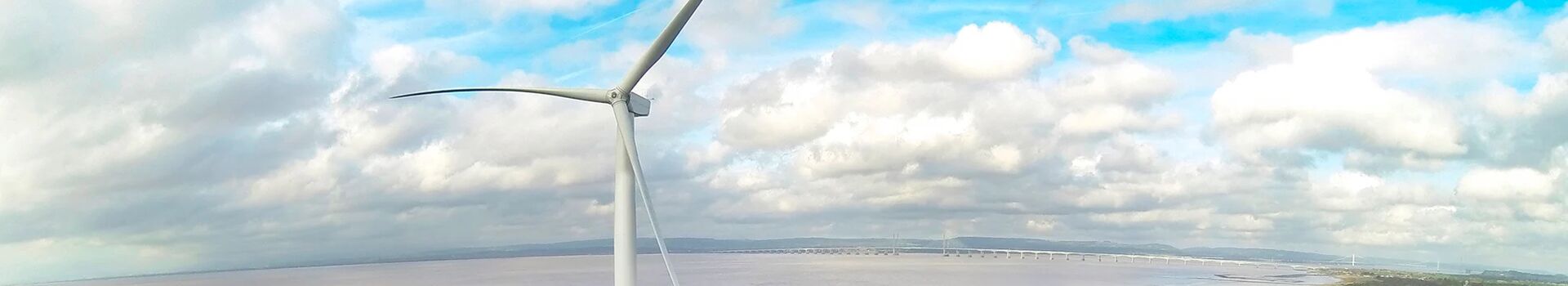 Wind turbine by the sea