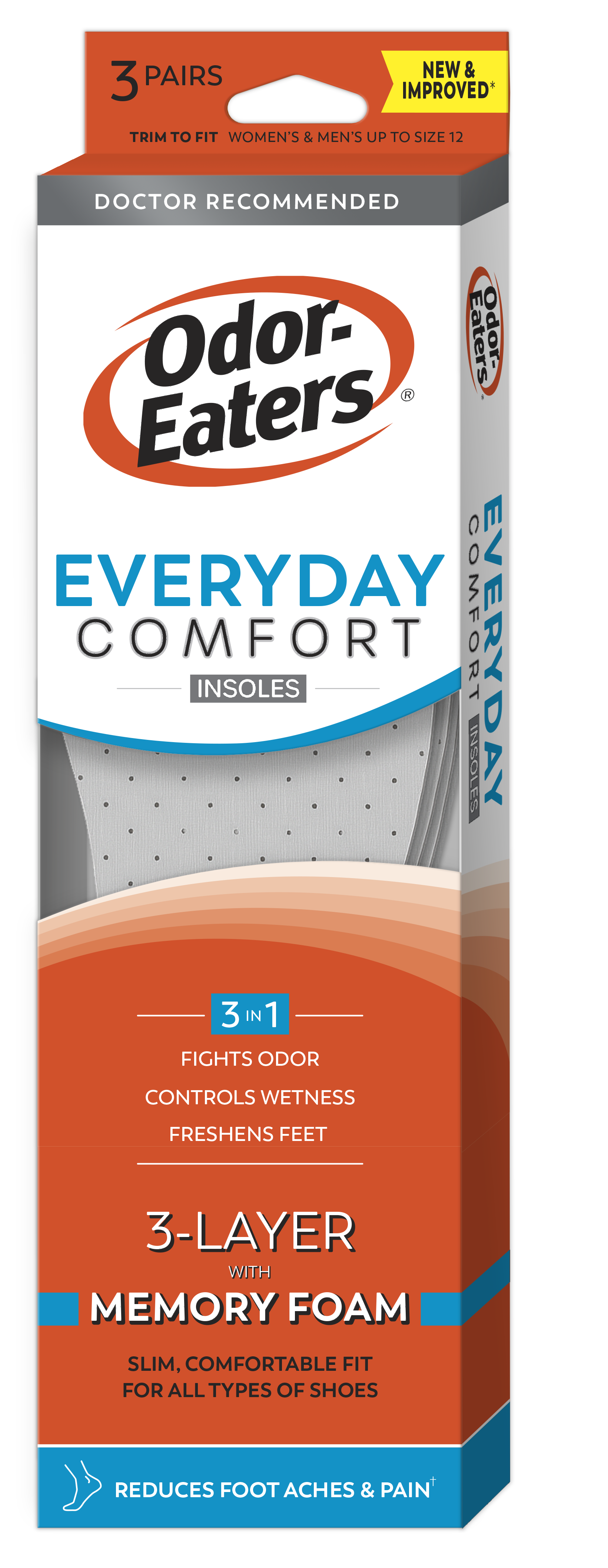 Odor-Eaters Everyday Comfort Insoles 3 Pack