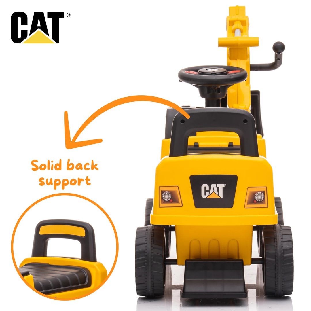 CAT 210D ショベルカー イエロー CAT Ride-on Excavator - Yellow - Berghoff toys