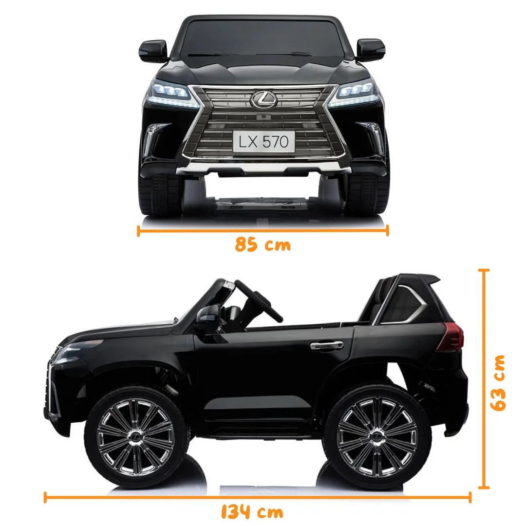 Lexus 570 Electric Ride-on Car 12V (2-seater) - Black - Berghoff toys