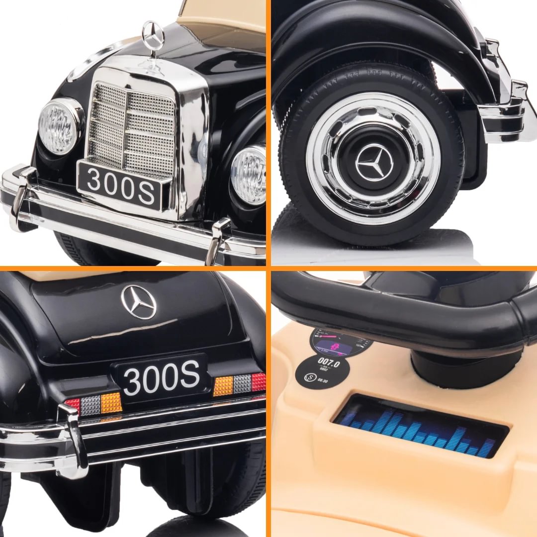 Mercedes 300S Foot-to-Floor Car Black Berghoff toys