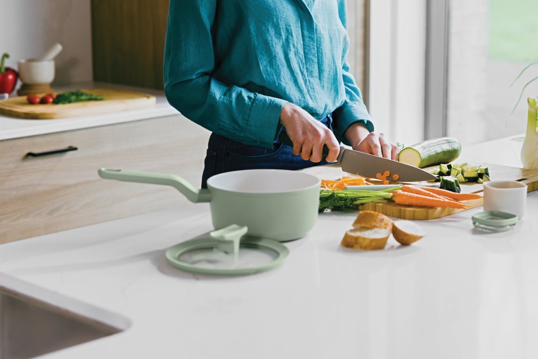 Covered saucepan non-stick Balance Sage 18cm