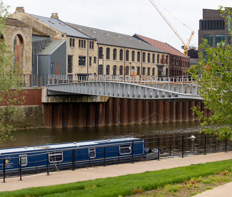 Boat, river and bridge