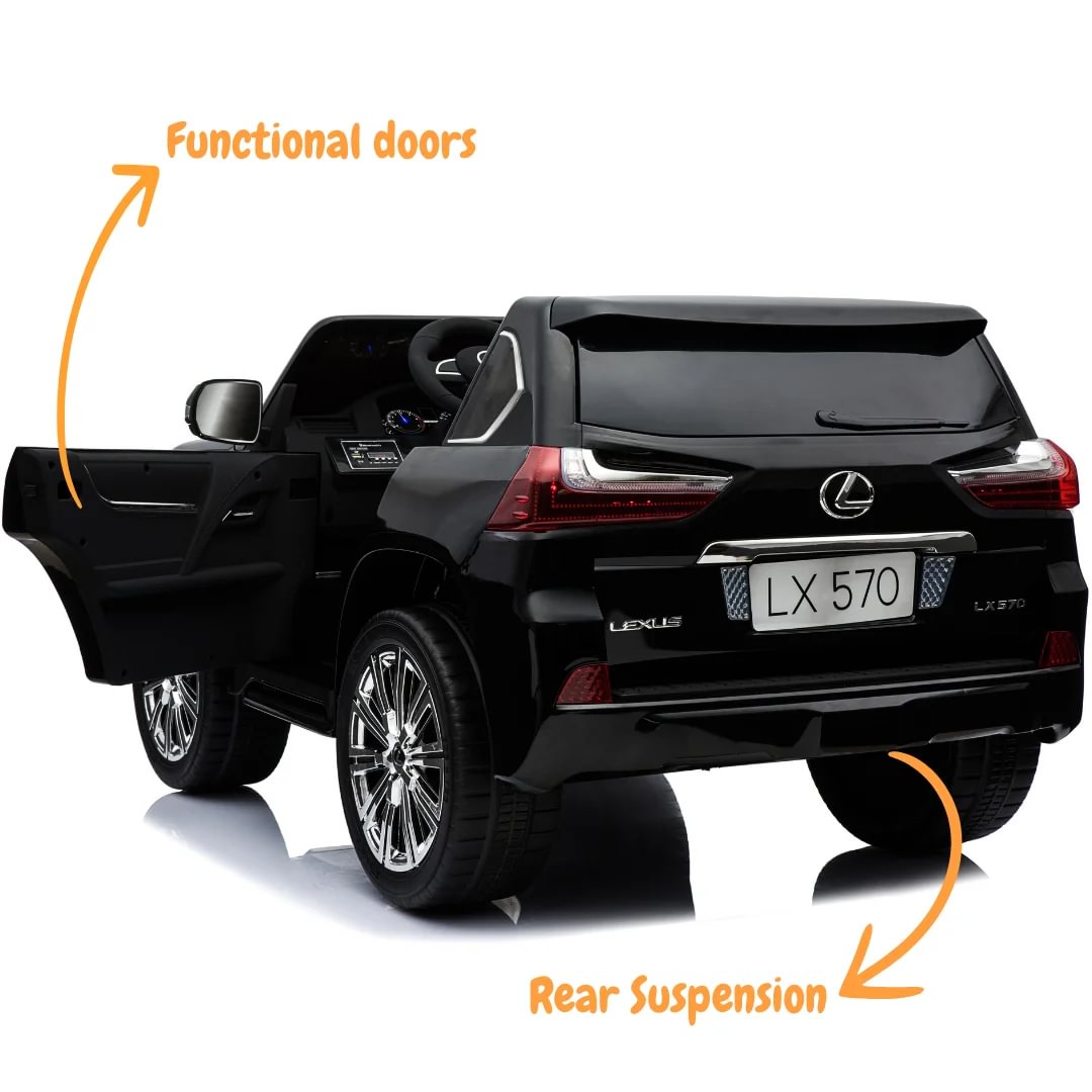 Lexus 570 Electric Ride-on Car 12V (2-seater) - Black - Berghoff toys