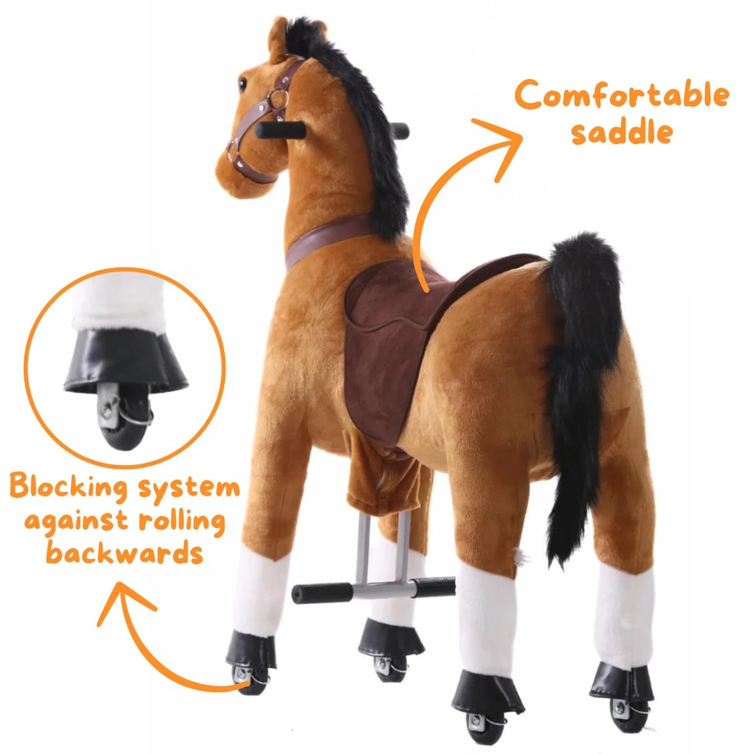 Ride-on Horse for Kids (Large) - Brown - Berghoff toys