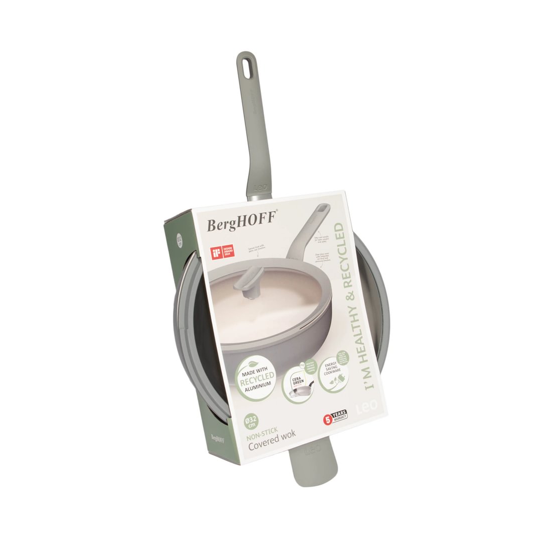 Covered wok non-stick Balance Moonmist 32cm