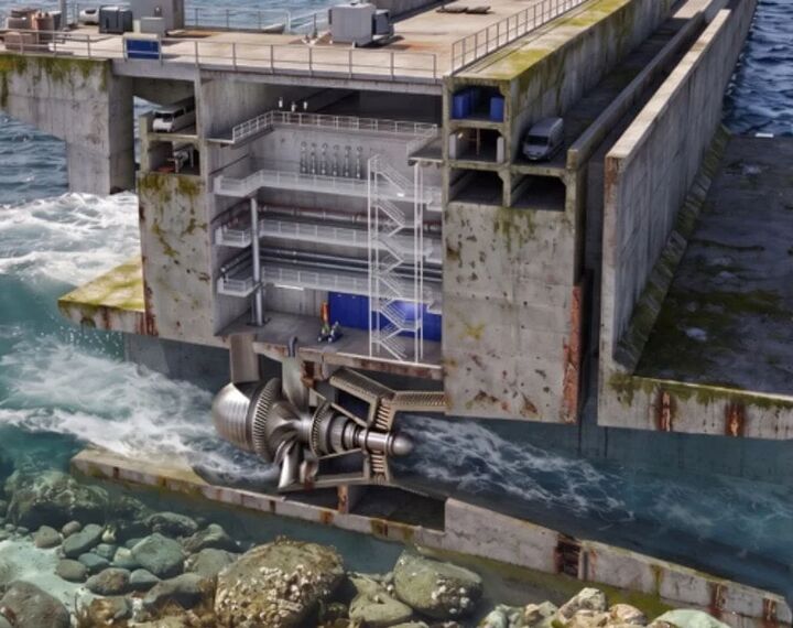artists impression of the severn tidal lagoon project