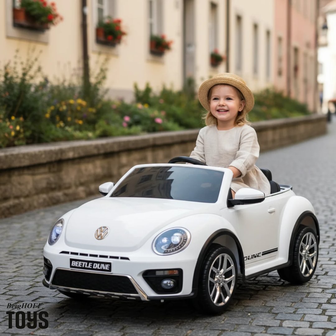 Volkswagen Beetle XL Eléctrico para Niños 12V Blanco Berghoff toys