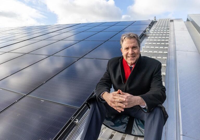 Mayor Dan Norris on solar panels