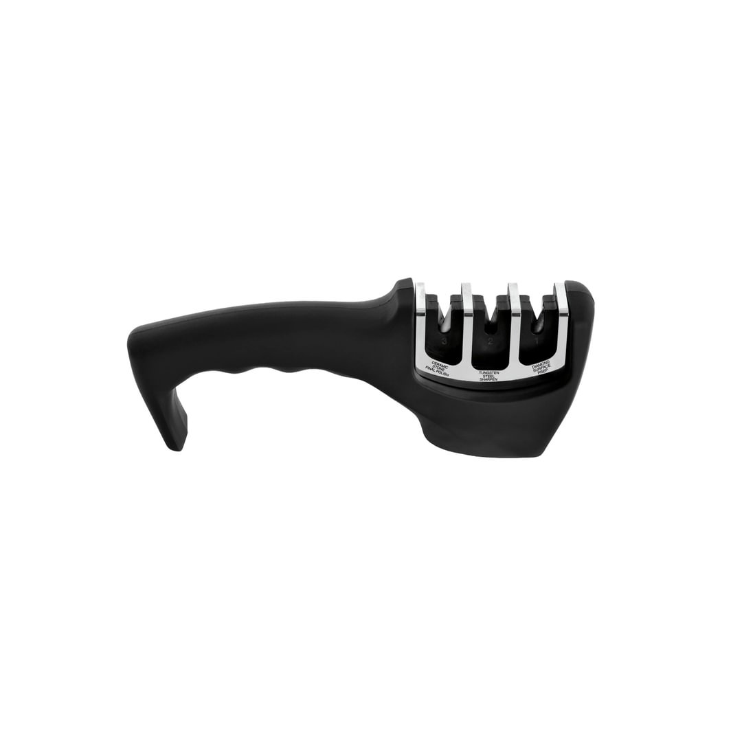 Knife sharpener with three stages