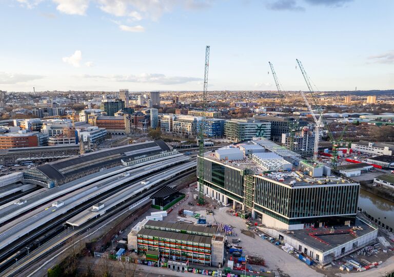 Aerial photos of bristol temple quarter developments