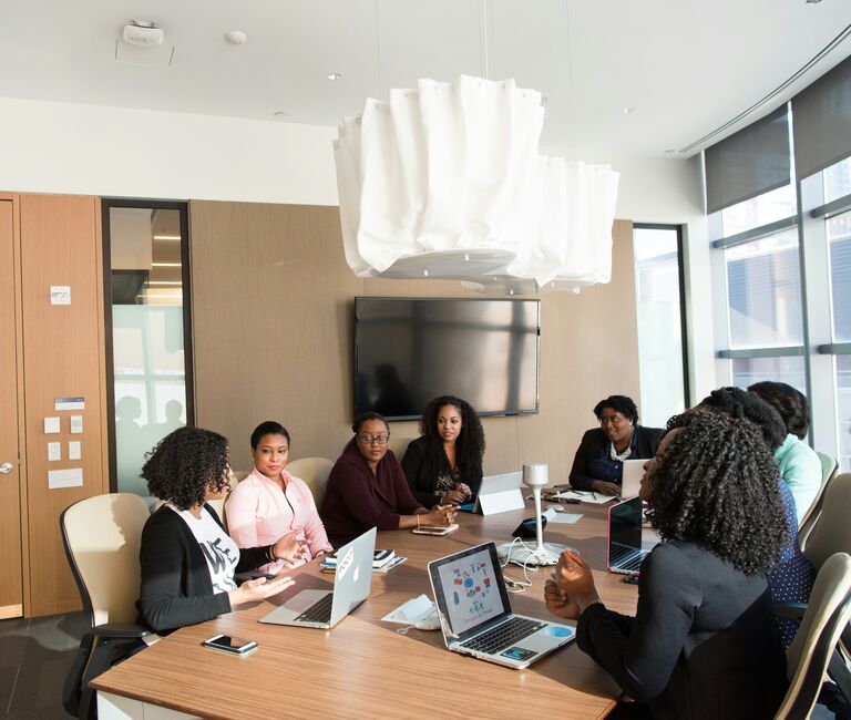 Women in a boardroom