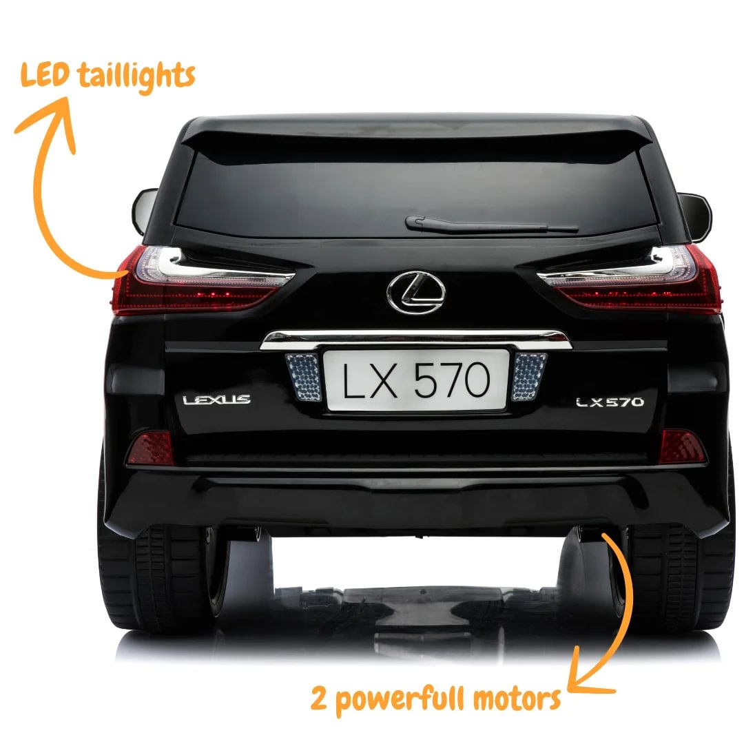 Lexus 570 Electric Ride-on Car 12V (2-seater) - Black - Berghoff toys