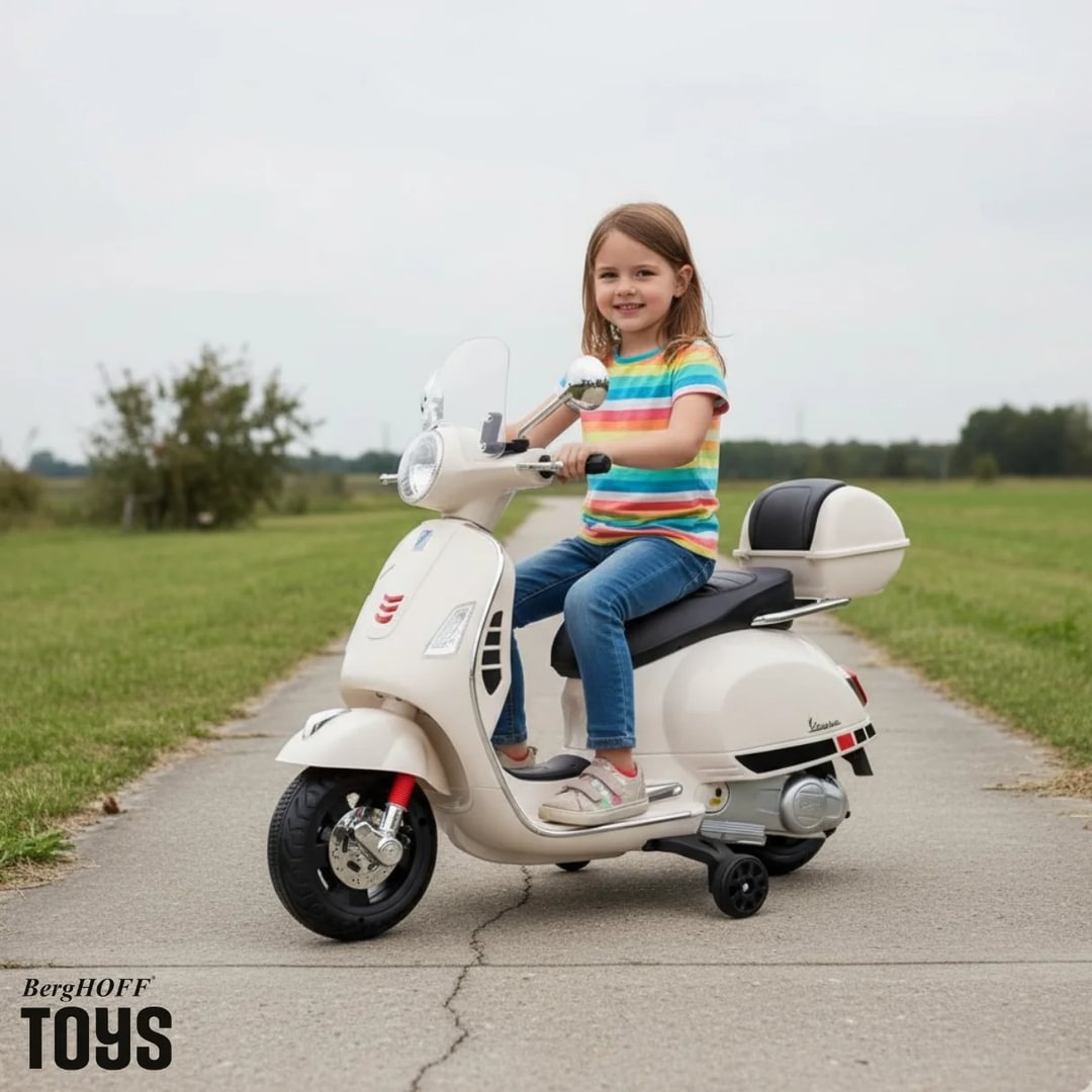 Vespa GT Ride-on Kids Motorbike 6V White Berghoff toys