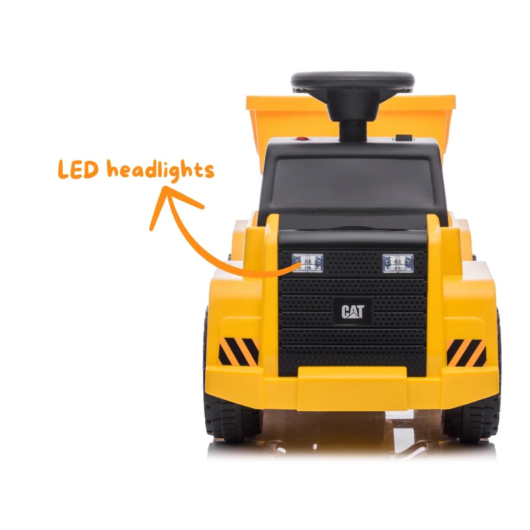 CAT Ride-on Dump Truck 6V Yellow Berghoff toys