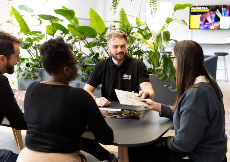 Invest Bristol & Bath talking to clients