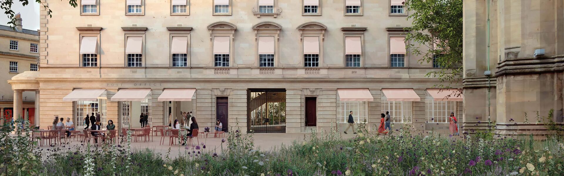 illustration of Bath Fashion Museum exterior