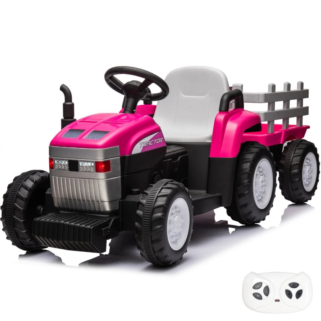 Vrooomy® T7 Electric Ride-on Kids Tractor 12V - Pink - Berghoff toys