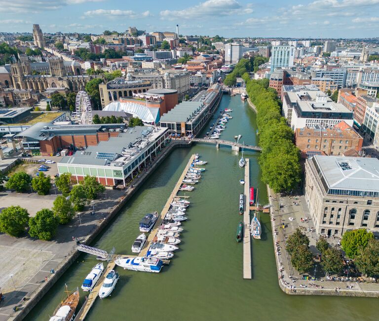 Aerial view of bristol
