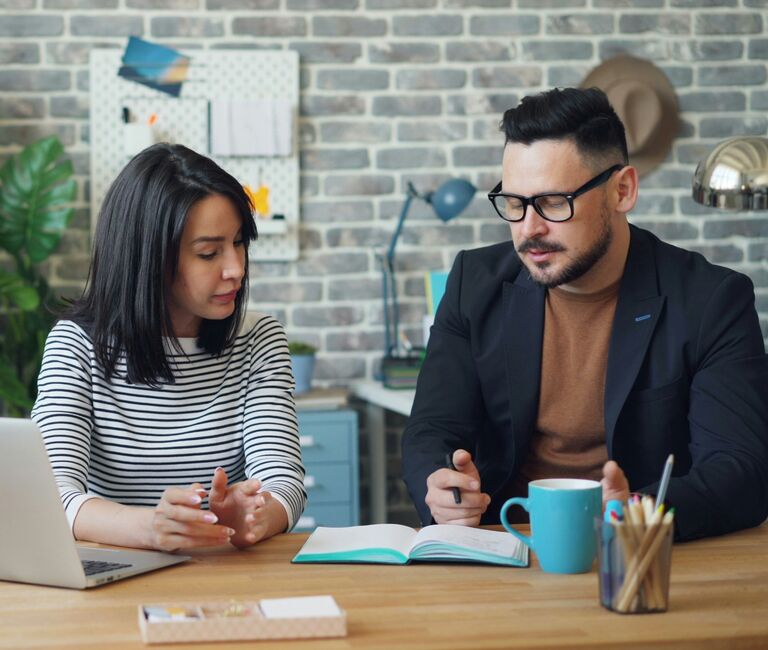 People working at desk